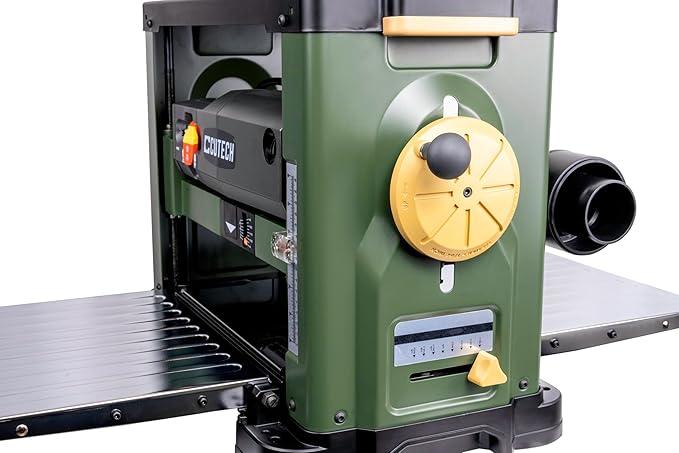 40600H 13-Inch Spiral Cutterhead Benchtop Planer with 26 Tungsten Carbide Inserts, Single Speed Feed Rate, Snipe Minimizer, and Board Return Rollers (13-Inch Single Speed)