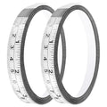 Adhesive Measuring Tapes,Steel Self Tape Measure,1/2" Wide Imperial & Metric Ruler Sticker, Stick On Table Saw and T Track for Woodworking, Drafting (White, Right to Left 118" 2PCS)