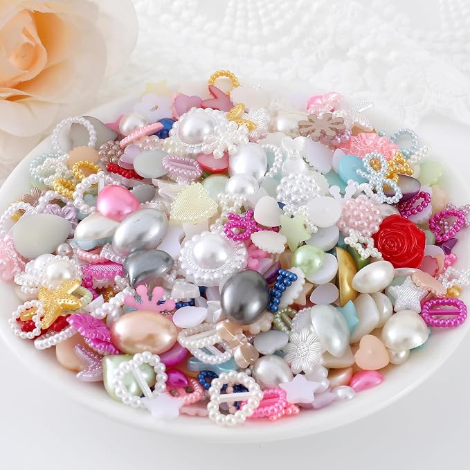 Chenkou Craft Random 100g/lot 4-20mm Half Round Imitation Pearls Seastar Bow - Image 6