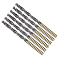 Drill Bit, 4.2mm Cutting Diameter, 4341 HSS Gold and Black 118° Cutting Angle Number Jobber Bits - (Applications: for Drilling Soft Metal Plastic Wood), 6-Pieces
