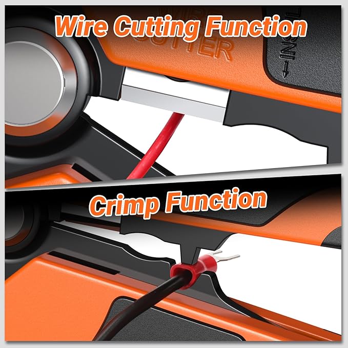 Preciva Professional Self-Adjusting Wire Stripper, 3 in 1 Stripper/Cutter/Crimper Tool for AWG 24-10, Heavy Duty Automatic Wire Stripping Pliers