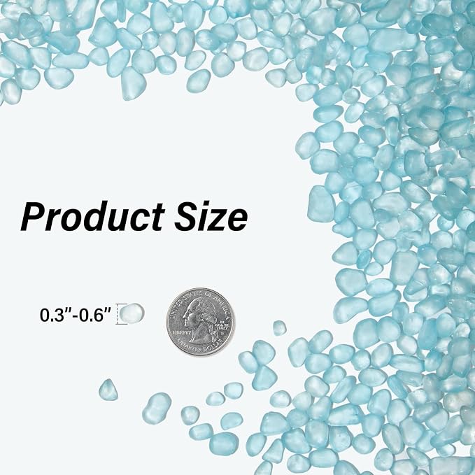 QEQEKAKA Sea Glass Stones for Crafts About 1LB Glass Pebbles Gemstones Bulk for - Image 4