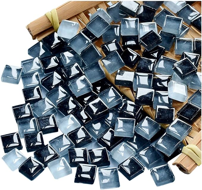 100 Pieces Bulk Mosaic Tiles Assorted Color Opaque Mosaic Glass Crafts Supplies by Ricytnig