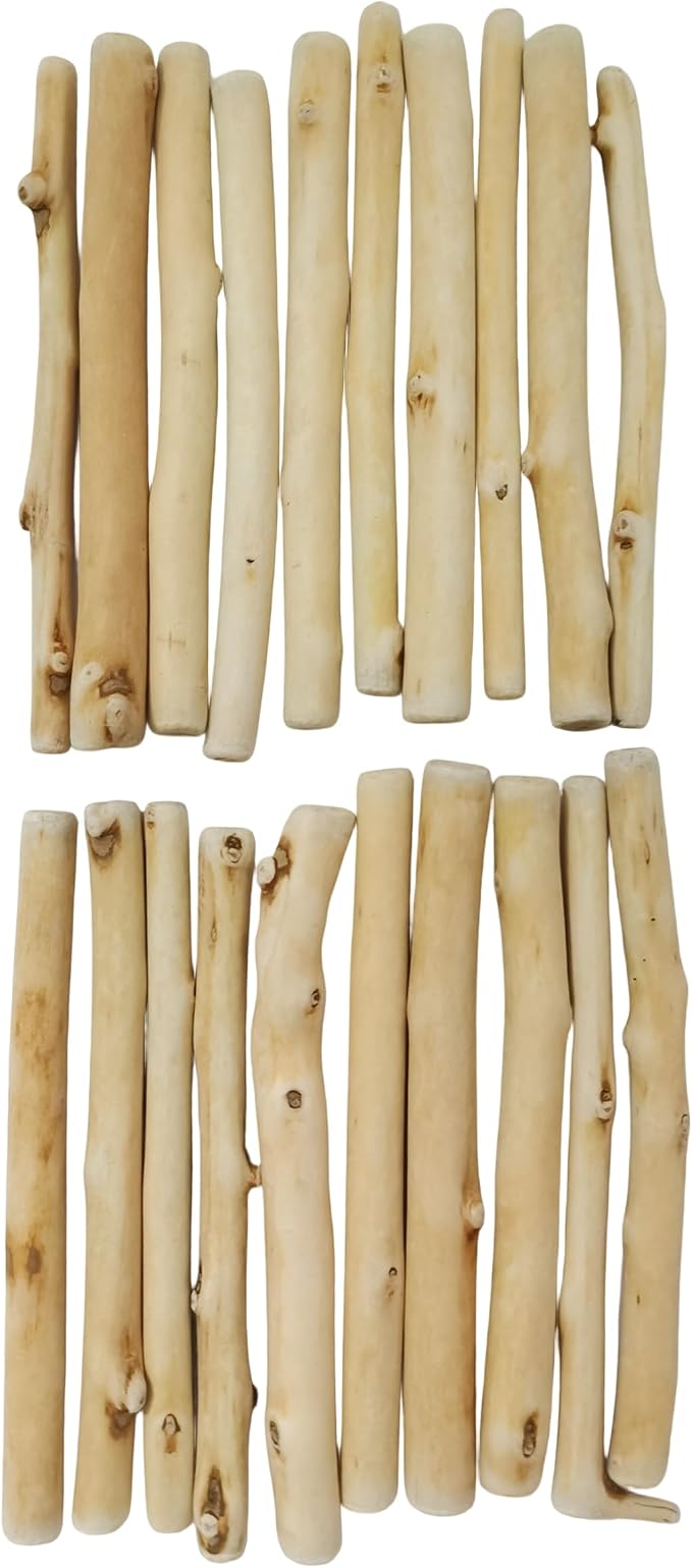 20 Pcs Natural Driftwood Pieces Approx 4.7" Length 0.2-0.8" Variable Thick - Image 2