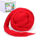 QMNNMA 14.1oz Wool Roving Yarn, Fiber Roving Wool Top, Wool Felting Supplies by Qmnnma