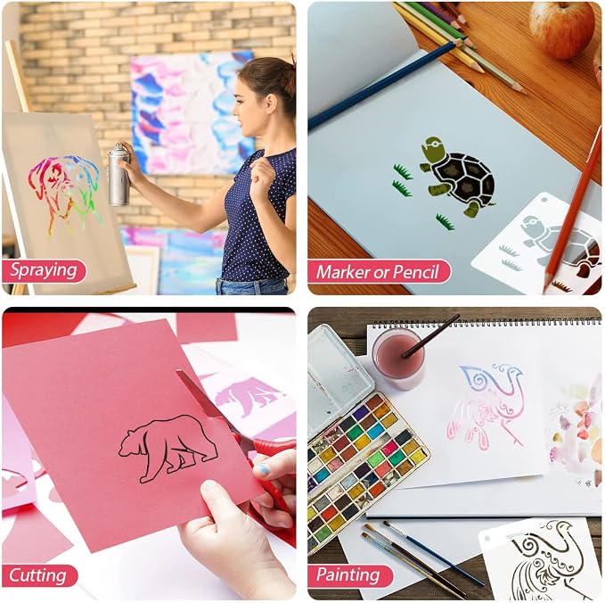 50 PCS Animal Painting Stencils Reusable Animal Stencils - Image 4
