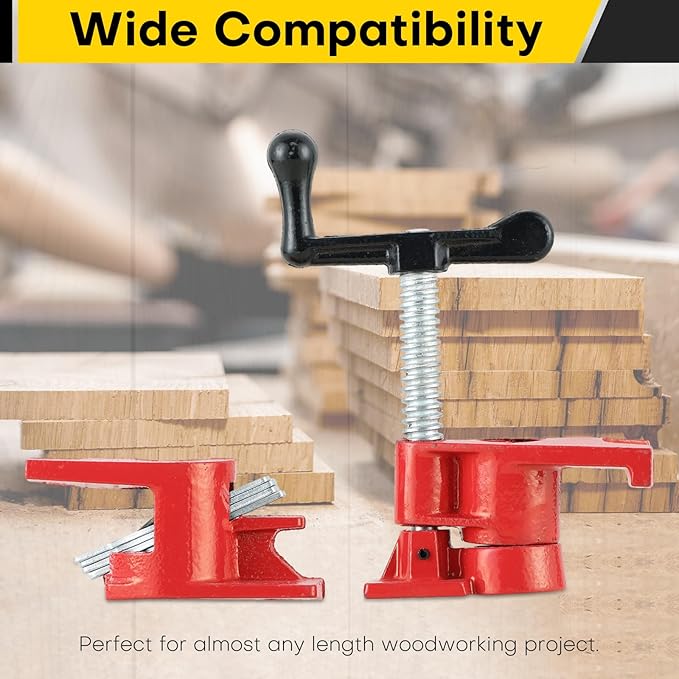 3/4" Wood Gluing Pipe Clamp Set | Professional Woodworking and Metalworking Clamps Tools with Unique Foot Design for Frame Assembly, Quick Release and Precision Gluing (8Pack，3/4")