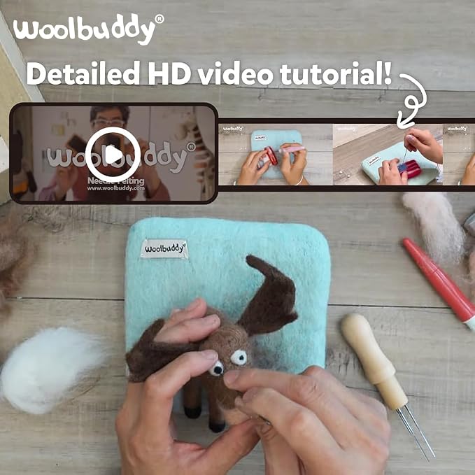 Woolbuddy Needle Felting Kit for Beginner Adults, Starter Set - Image 5