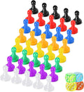 40 Pcs Multicolor Plastic Pawn Game Pieces by Zhanmai