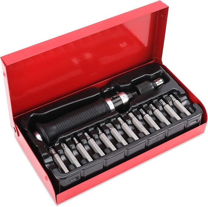 1/4" Manual Hand Impact Driver Set Extractor-14 PCS Impact Screwdriver S2 Steel Much More Durable Disengage Rusted Fasteners or Frozen Bolts Manual Reversible Impact Driver Set