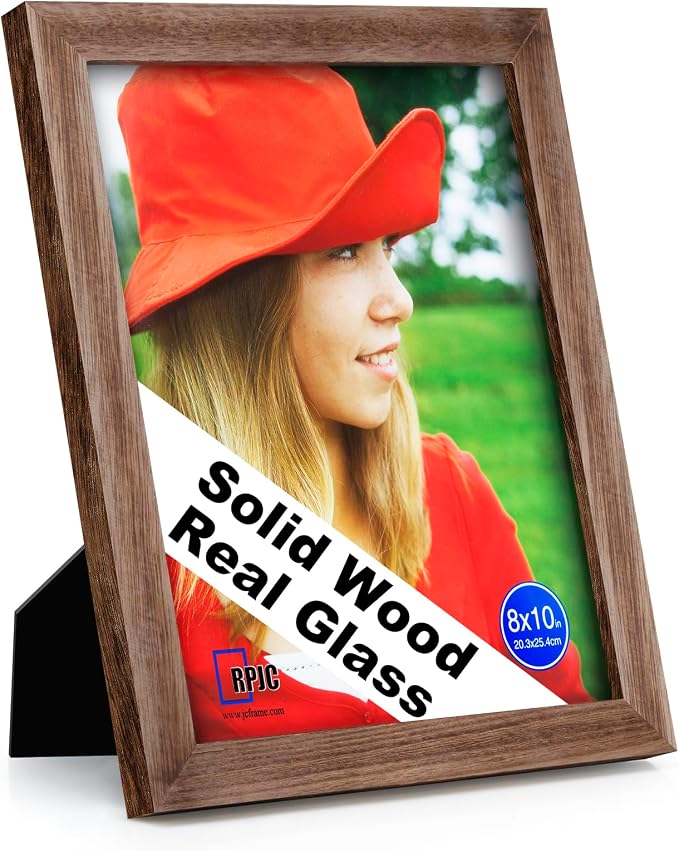RPJC 8x10 Picture Frames Made of Solid Wood High Definition Glass by RPJC