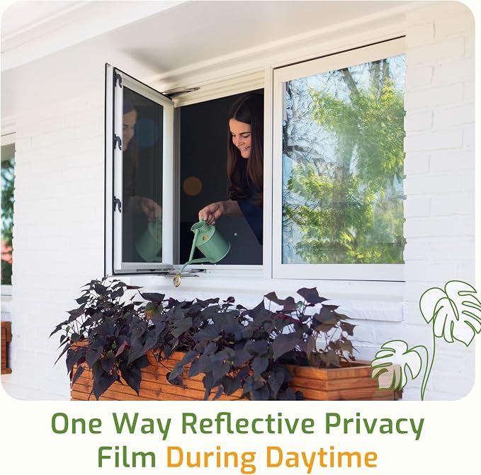 LUTE One Way Window Privacy Film, Window Tint, 23.6" x 78.7" | Sun Blocking UV - Image 9