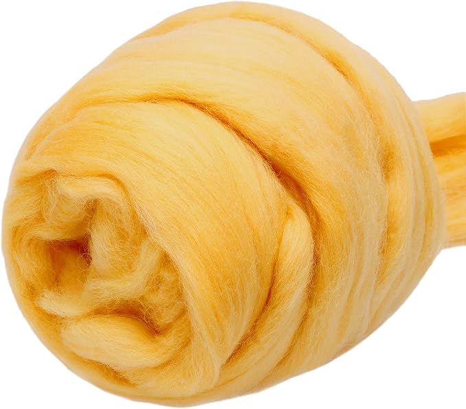 3.53oz Wool Roving, Wool Felting Supplies, Pure Wool, Chunky Yarn, Spinning by Jupean