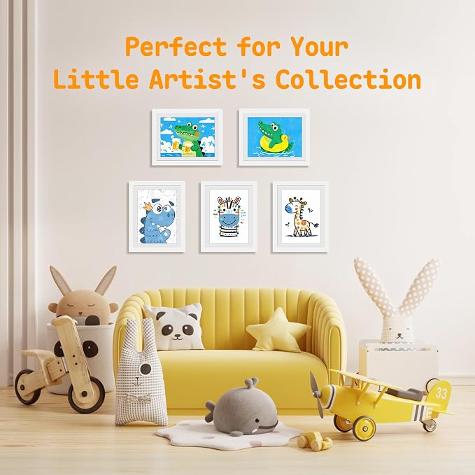 4 Pack Kids Artwork Frames Changeable 8.5 x 11 Inch Children Art Projects - Image 8
