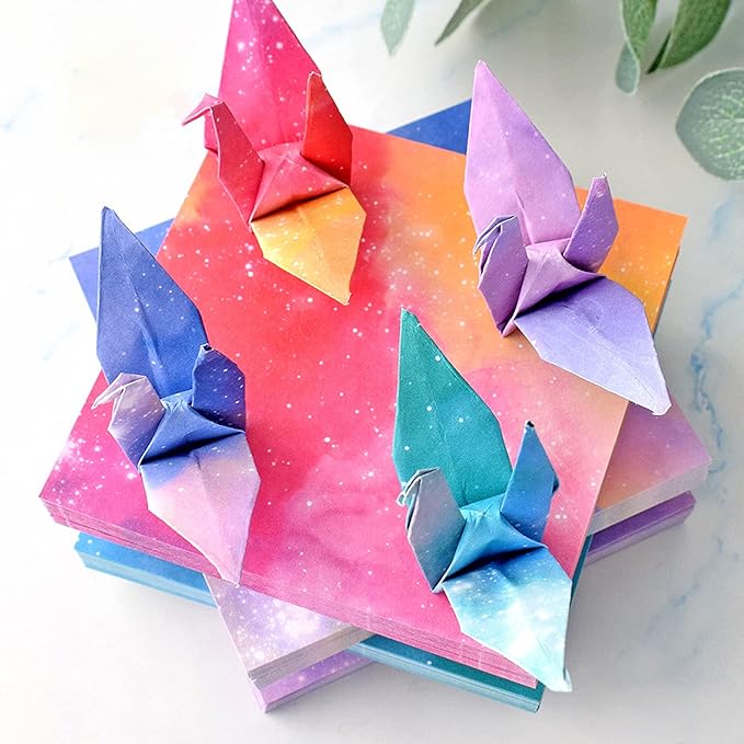 Origami Paper Kit for Kids Adults, 200 Sheets Starry Double-Sided Square - Image 2