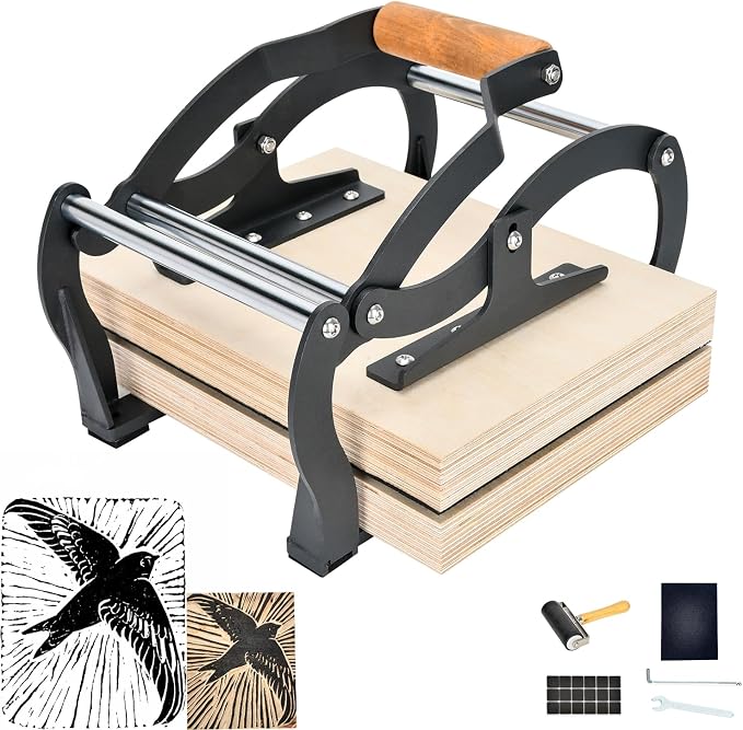 TOPOWN Linocut Printing Hand Lever Press Machine, Linocut Press Machine by TOPOWN