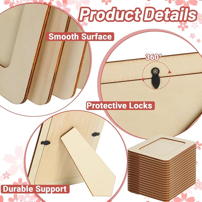 RYKOMO 24 Pack DIY Wooden Picture Frames - Image 3