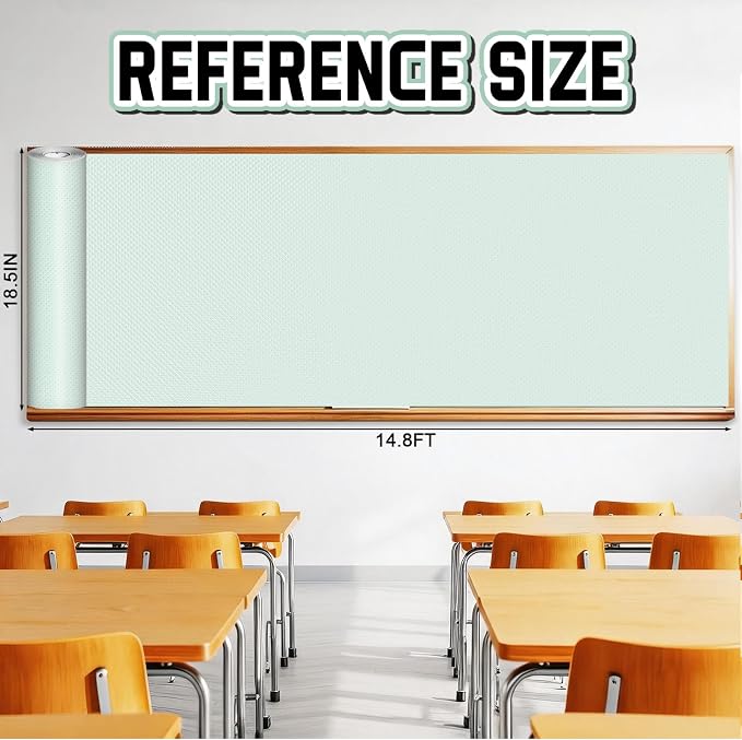 Inkspire Mint Green Bulletin Board Paper Roll, 14.8FTx18.5IN Large Reusable - Image 2
