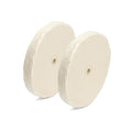 ENKAY - 6" Loose Cotton Buffing Wheels (2 Pack) for Polishing Metal and More, for Use with Polishing Compounds, Buffing Machines & Bench Grinders (40 Ply Each)