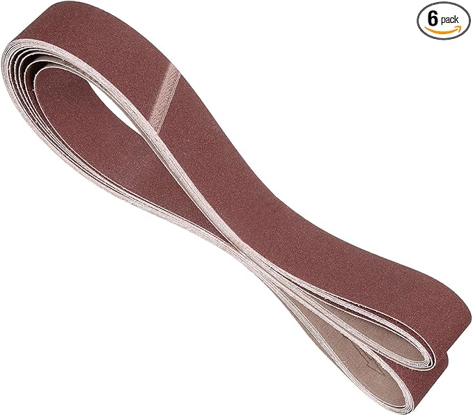 6 Pcs Sanding Belts 2 x 82 Inch 100 Grit Aluminum Oxide Abrasive Sandpaper for Belt Sander Metal Grinding Wood Working Weld Rust Removal