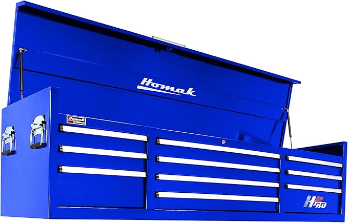 Homak H2PRO Series 72-Inch 10-Drawer Top Chest, Blue, BL02010720