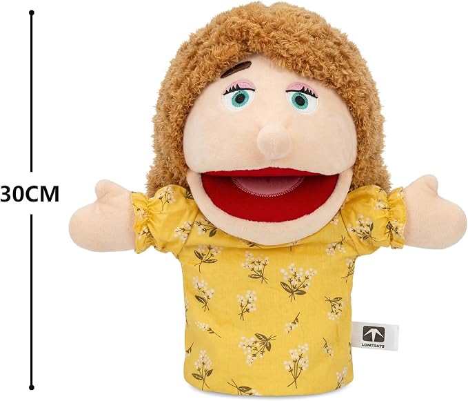 Family Hand Puppets for Kids, Includes Grandpa, Son - Image 3