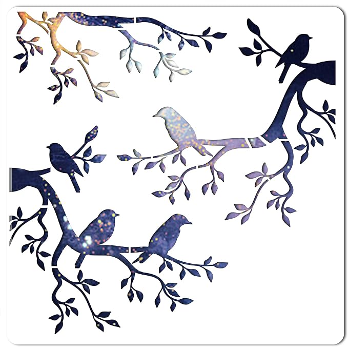 GORGECRAFT Tree Stencil Template Bird Large 11.8x11.8 Inch Reusable Birds on by GORGECRAFT