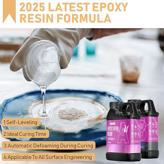 Puduo Epoxy Resin Kit 36OZ，Newly Formulated Crystal Clear Epoxy Resin，Strong - Image 5