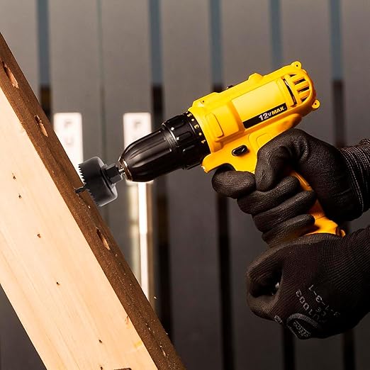 Yougfin Hole Saw Kit, 16 Pieces Hole Saw Set w/ 12Pcs Saw Blades, 2Pcs Mandrels, Install Plate & Hex Key - Ideal for Soft Wood, Plywood, Drywall, PVC - Sizes 3/4"-5" (19-127mm)
