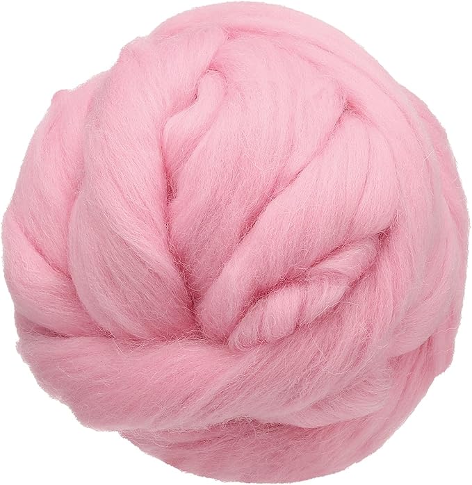 uxcell 3.53oz Wool Roving Yarn, Needle Felting Wool Fiber DIY Craft Needle Wet by uxcell