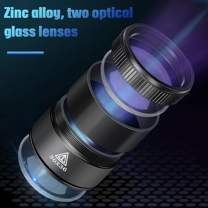 5 Pcs Jewelers Loupe Portable Monocular Magnifying Glass - Image 3
