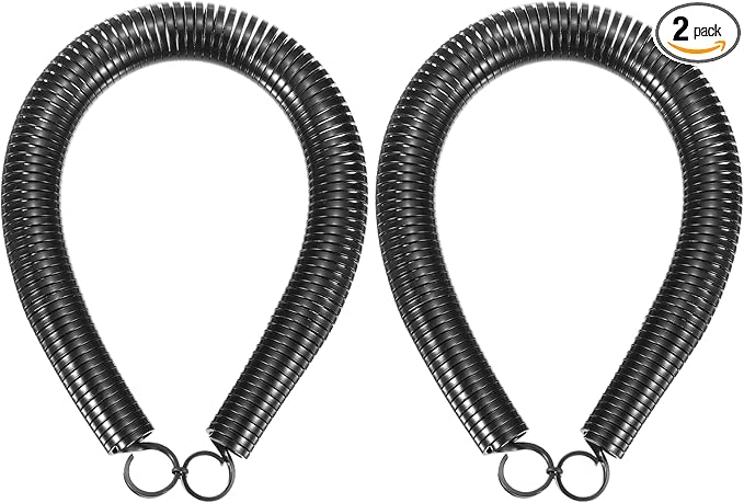 HARFINGTON 2pcs PVC Spring Tube Bender 26mm OD 450mm Long A Type Conduit Pipe Bender Bending Spring for Pipe Bending Devices in Home Hydropower, Black