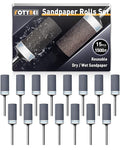 15Pcs 1500 Grit Sanding Drums Sandpaper Sticks Set for Dremel Rotary Tool with 1/8" Shank, Rotary Tool Accessories Suitable for Metal Rust Removal/Jade Polishing/Stone Grinding (1500 Grit)