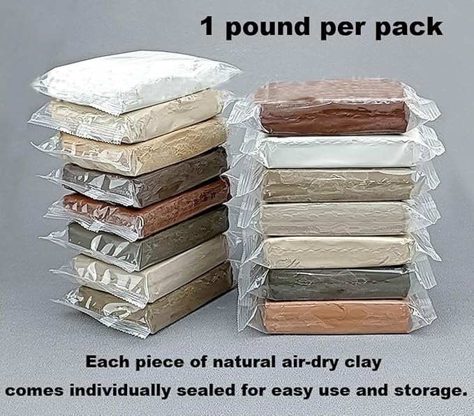 6 lb White & Terracotta Stoneware Clay - Image 3