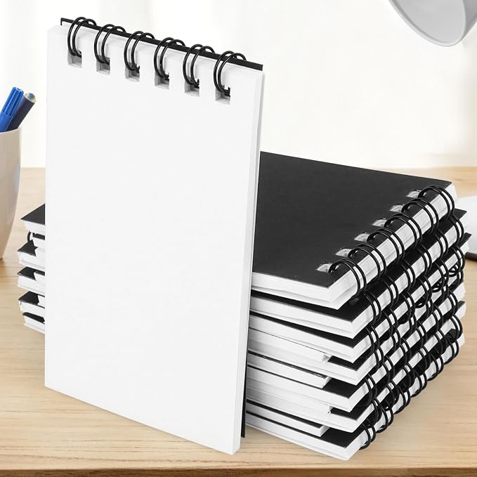 12 Pack Mini Pocket Notebooks Black Mini Spiral Notebooks - Image 9