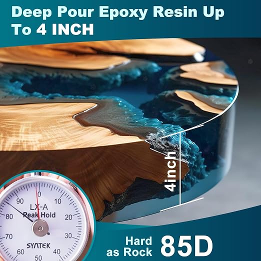 LET'S RESIN EPOXY RESIN Deep Pour Epoxy Resin, 51OZ 2-4 inch Clear Epoxy Resin - Image 2