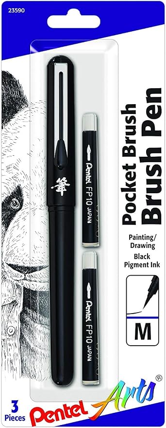 Pentel Arts Pocket Brush Pen by PentelofAmerica