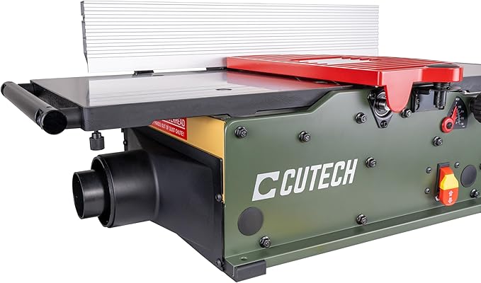 401120HI 12-Inch Spiral Cutterhead Benchtop Jointer with Cast Iron Tables, 24 TC Inserts, Extra Long 24" Aluminum Fence, Additional 7-3/8" Fence Brackets, and a 12-amp Motor