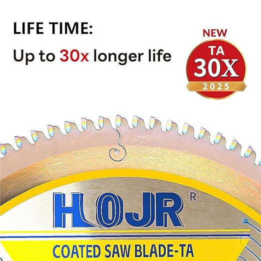 Aluminum Cutting Circular Saw Blade, Thin Aluminum,The Cutting Head uses a Special Anti-Heat Sticking Coating with high Finish and Long Life,NFM 10 inch 100-Tooth 5/8" -TA