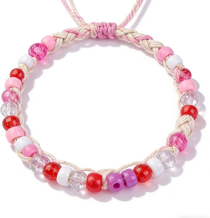1000PCS 6x9mm Valentine's Day Red Theme Pony Beads Bulk, Kandi Beads - Image 5