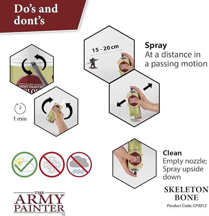 The Army Painter Colour Primer Skeleton Bone, 400 mL Acrylic Spray Primer - Image 4