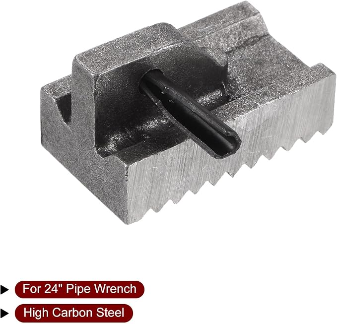 HARFINGTON Pipe Wrench Heel Jaw with Pin Assembly 24" Wrench Replacement Carbon Steel for 24" Adjustable Wrench