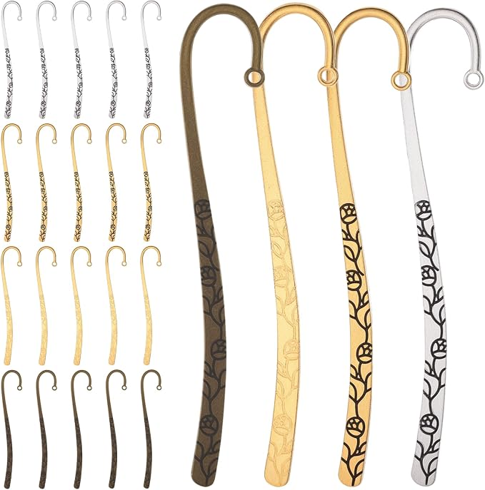 24 Pcs Metal Bookmark DIY Bookmarks by Unknown