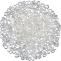 QYGL 0.55LB White Clear Glass Pebbles, Tumbled Sea Glass Stones by QYGL