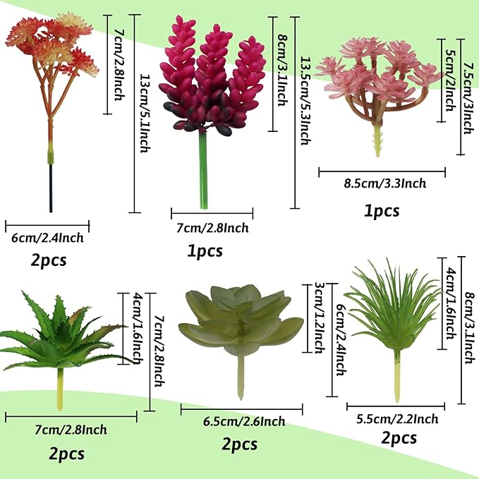 22pcs Colorful Fake Succulents, Mini Artificial Succulents - Image 6