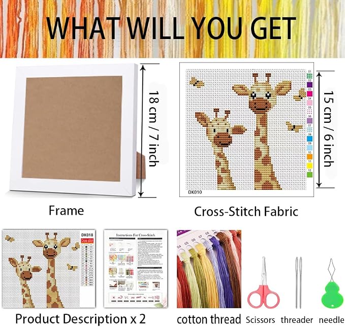 VIGEGU Giraffe Cross Stitch Kits - Image 3