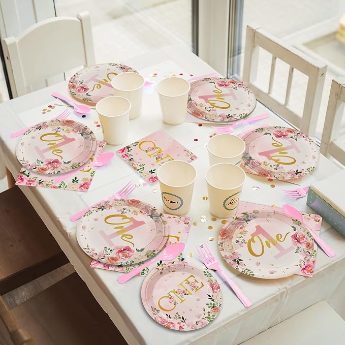 96Pcs 1st Birthday Party Supplies - Image 6
