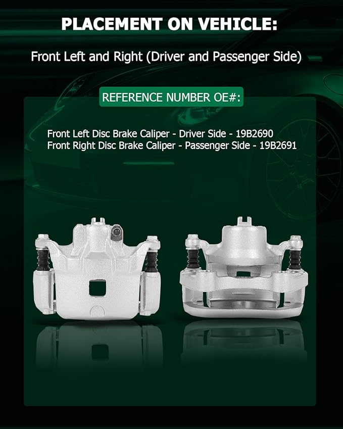 SCITOO 19B2690 19B2691 Disc Brake Calipers Assembly with Bracket Fit For INFINITI I35 2002-2004,For Nissan Altima 2002-2006,For Nissan Maxima 2002-2003