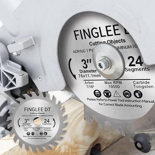 Wood Saw Blade TCT Circular Cutting Blade for Woodworking (3 inch （24T/11.1MM）)