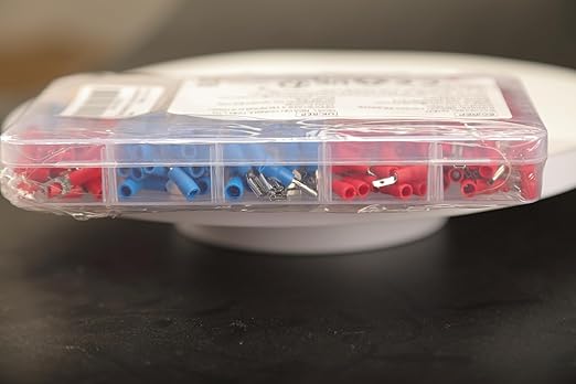 330PCS Crimp Connectors, 2.8mm 4.8mm 6.3mm Male and Female Spade Connector kit, 15 Types Crimp Terminals Electrical Connectors, Electrical Terminals Includes Spade Ring Fork Wire Connectors